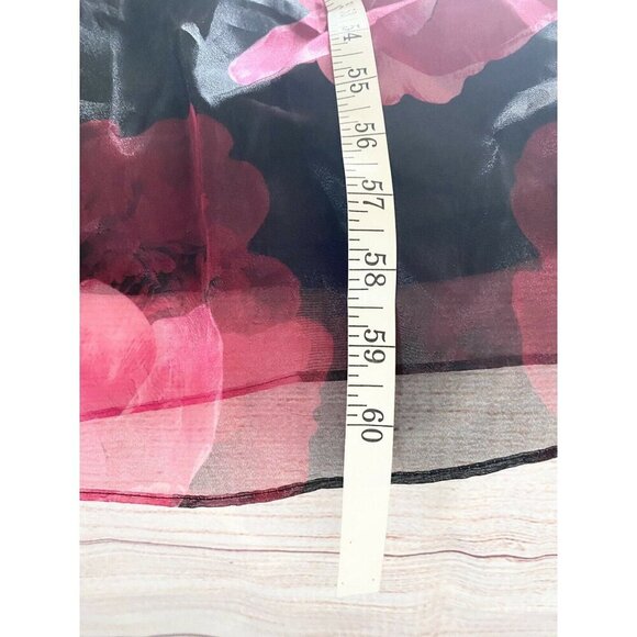 Eliza J Women's Jersey Black And Red Floral Ball Gown - 4 - Picture 5 of 13